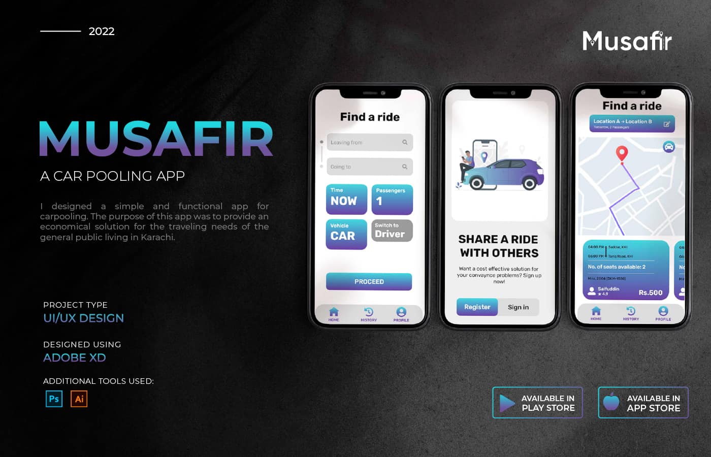 CARPOOLING APP - Artboard 1